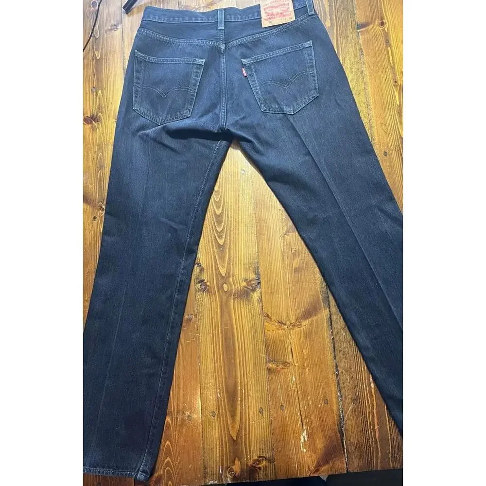 Levis 501 Original Straight Jeans Mens 33x32 Black - Picture 7 of 7
